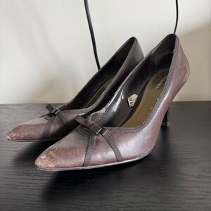 Merona Aretha Brown Bow Women's Heels